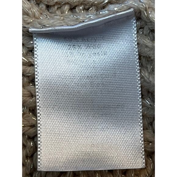 Talbots Women's Medium Metallic Gold Wool Blend Long Sleeve Open Front Cardigan - Picture 3 of 6